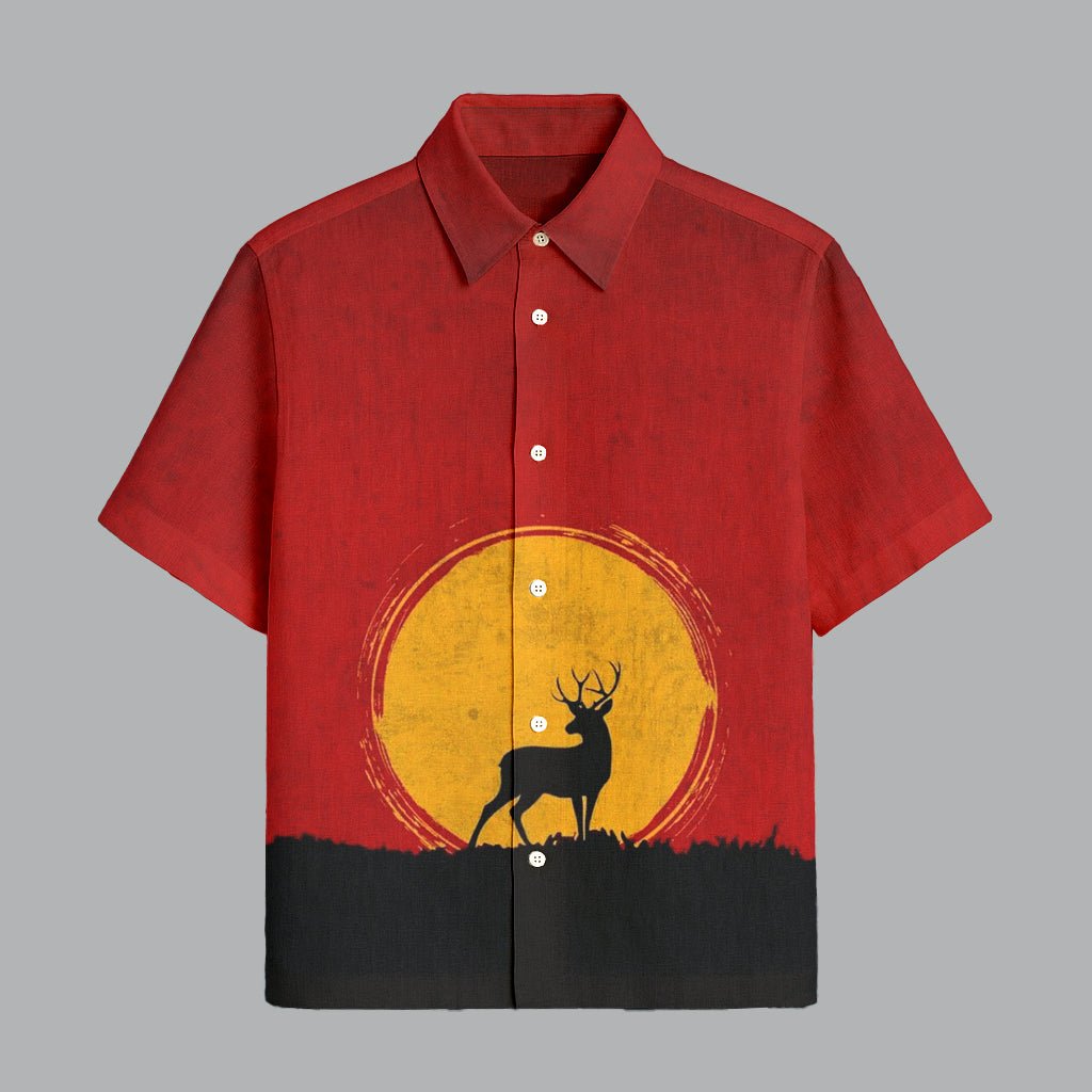 104.jpg Red Printed Half Sleeve Shirt for Men Party Wear Street Style Fashion - Image 1