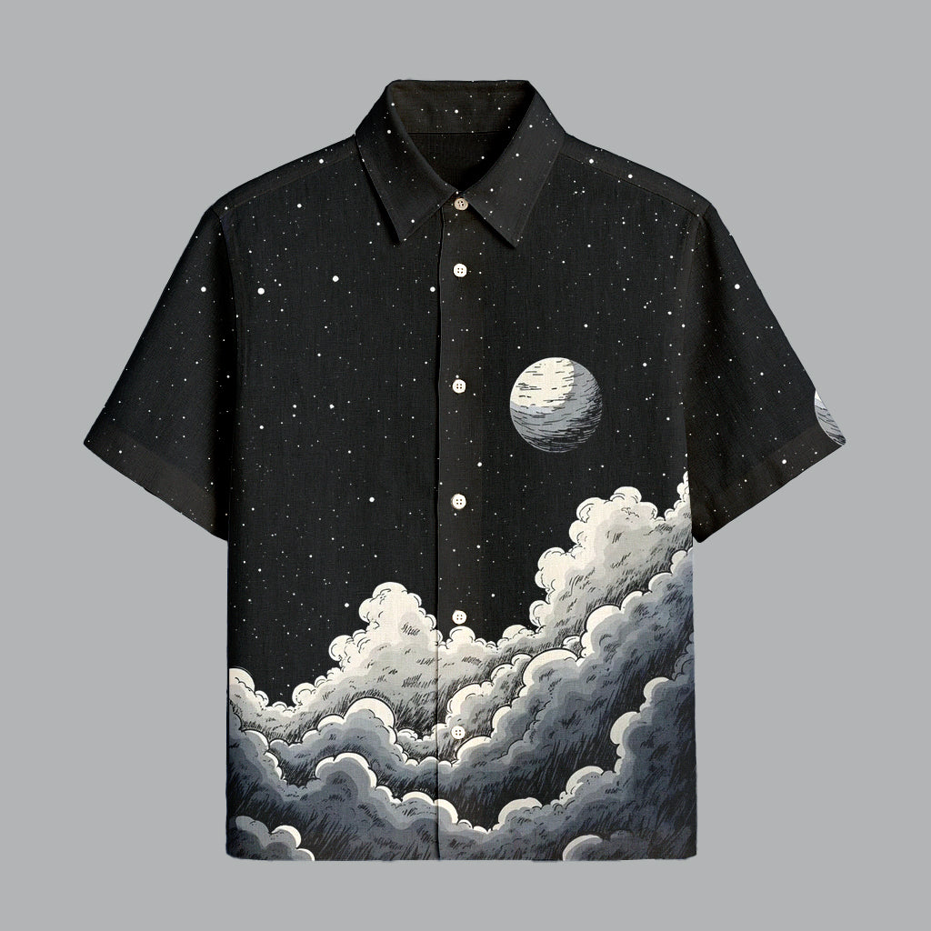 123.jpg Black Cool Printed Half Sleeve Shirt for Men Fashionable Slim Fit - Image 1