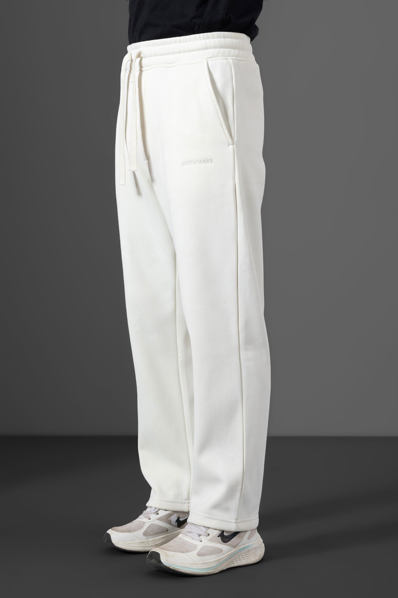 ZHP_6546.jpg White Clean-Look Lounge Sweatpants for Men - Image 1