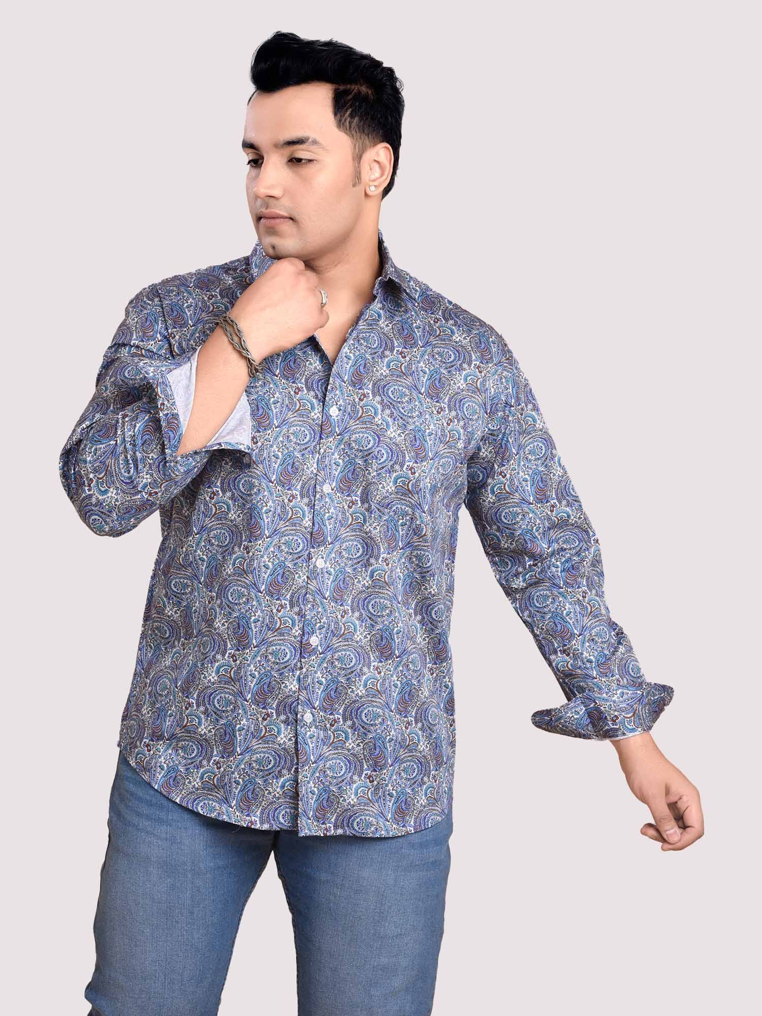 tini-paisley-digital-printed-shirt-men-s-plus-size-guniaa-fashions-1.jpg Tiny Paisley Digital Print Men Plus Size Shirt - Image 1